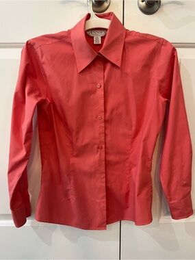 Casual Corner ANNEX Coral Pink Fitted Blouse